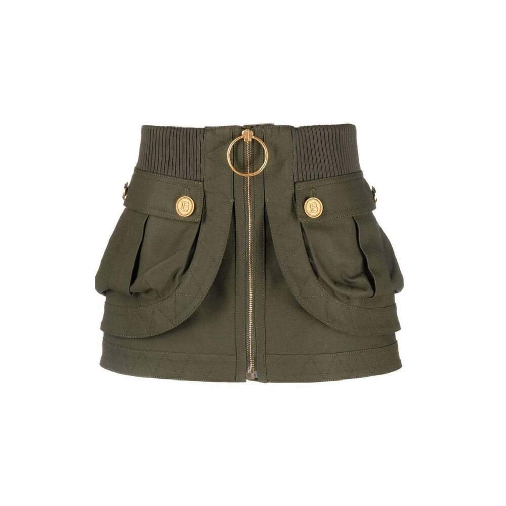 Balmain - Patch-pockets Mini Denim Skirt - FR 36